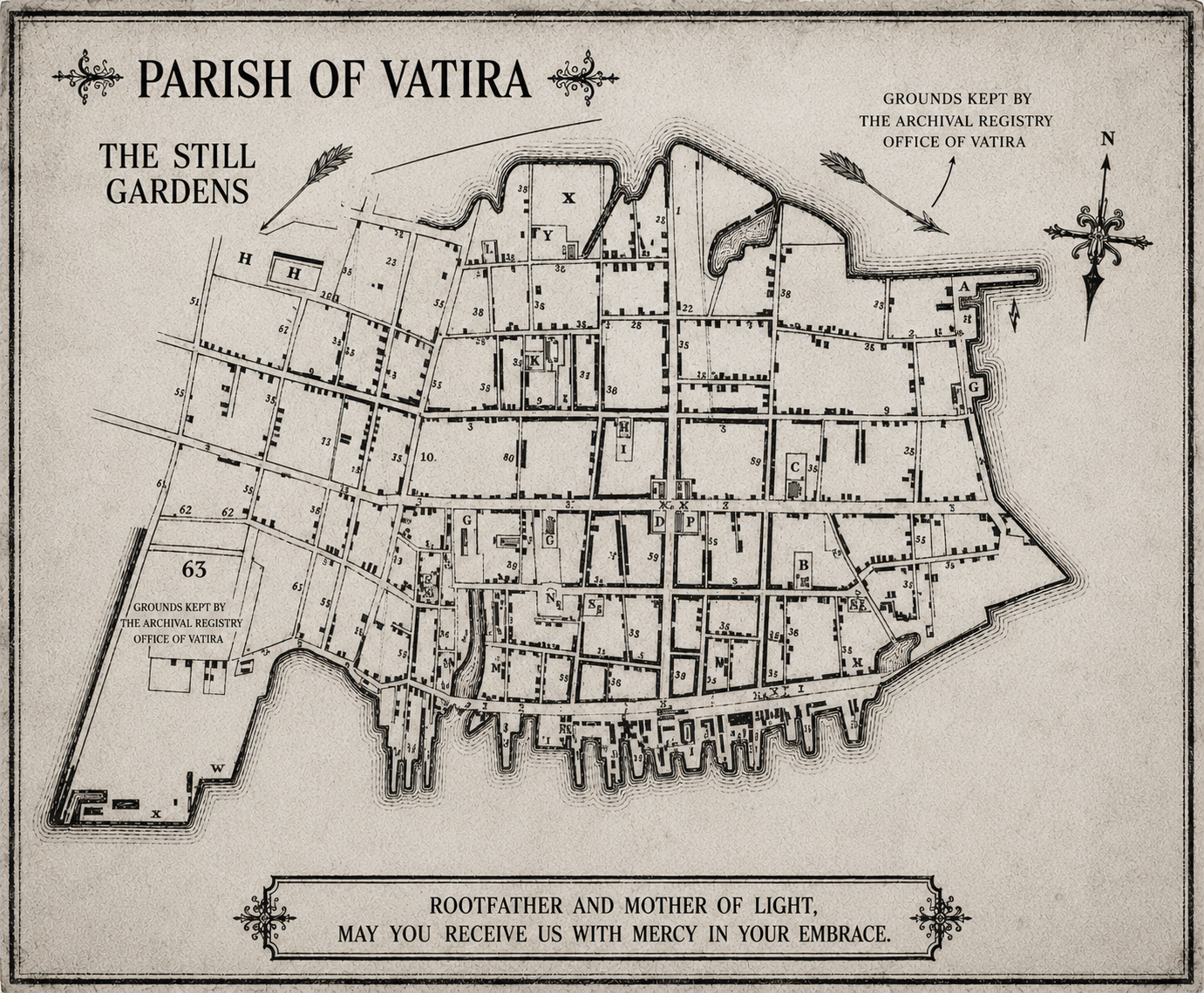 a surveyor&rsquo;s plan of the Still Gardens
